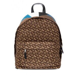 Burberry Jett TB Monogram Novelty Backpack Nylon Bridle Brown
